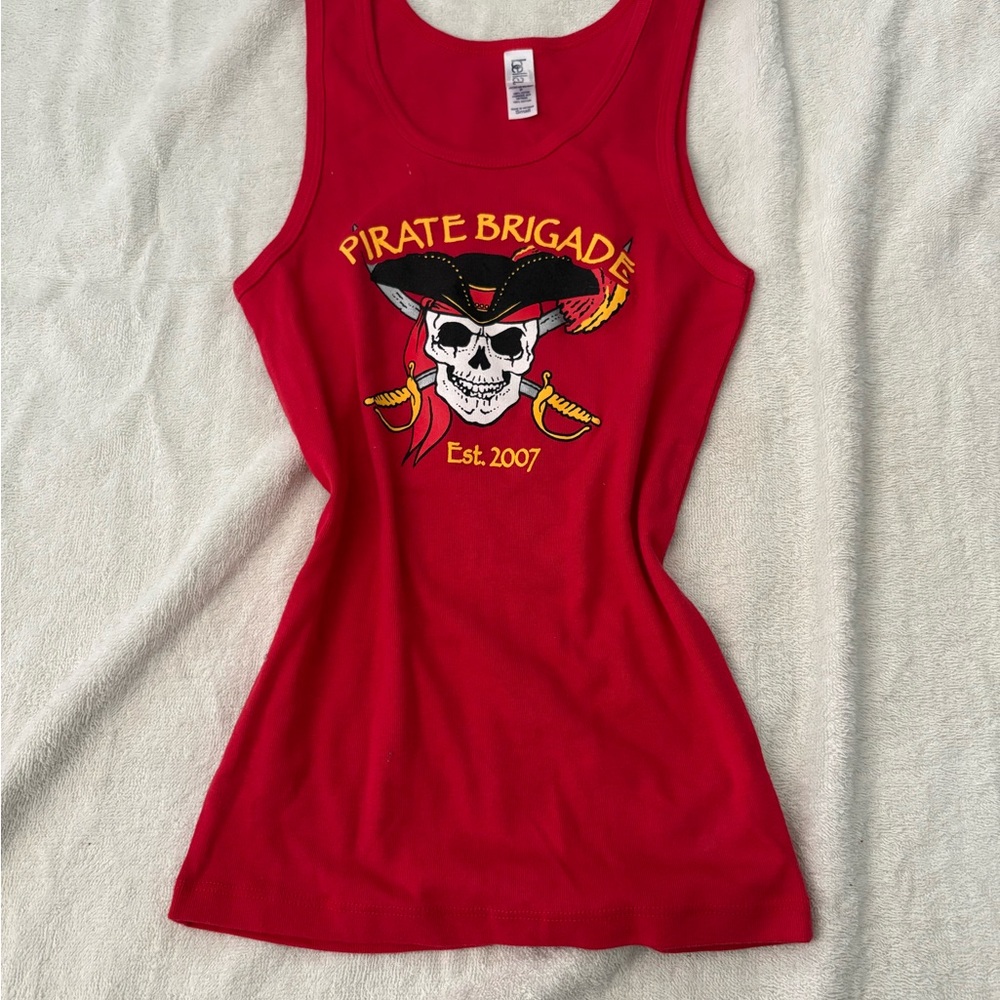 Pirate Red Cotton Tank Top